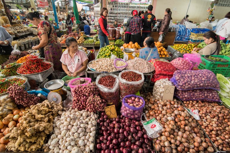 Markt in Chiang Rai, Thailand